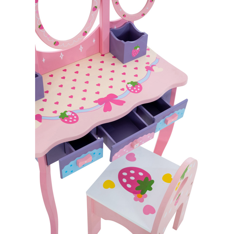 Coiffeuse pour enfants Emilia rose