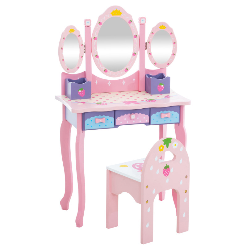 Coiffeuse pour enfants Emilia rose