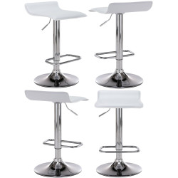 Ensemble de 4 tables de bar Esberg blanc