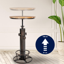 Table de bar Ruhr bronze