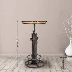 Table de bar Ruhr bronze
