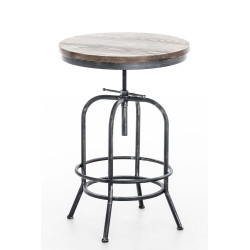 Table de bar Brighton, bois argent antique