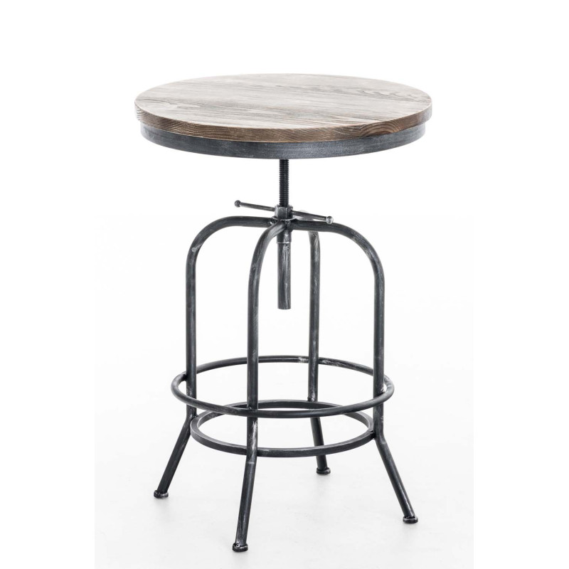 Table de bar Brighton, bois argent antique