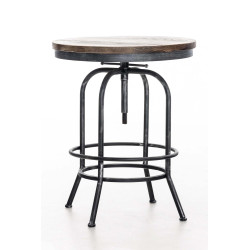 Table de bar Brighton, bois argent antique