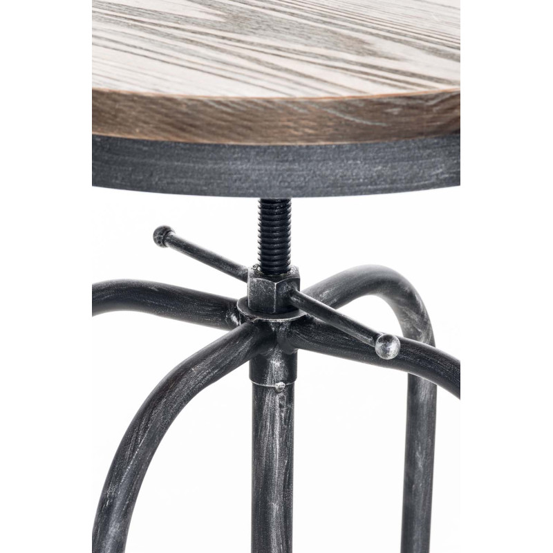 Table de bar Brighton, bois argent antique