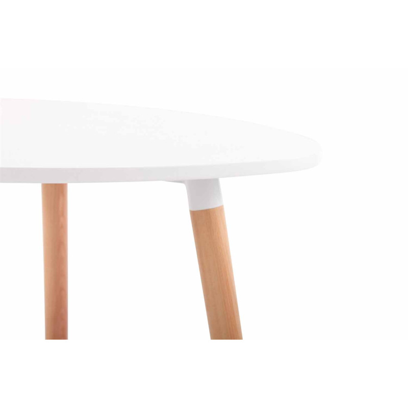 Table Abenra 80 Natura blanc