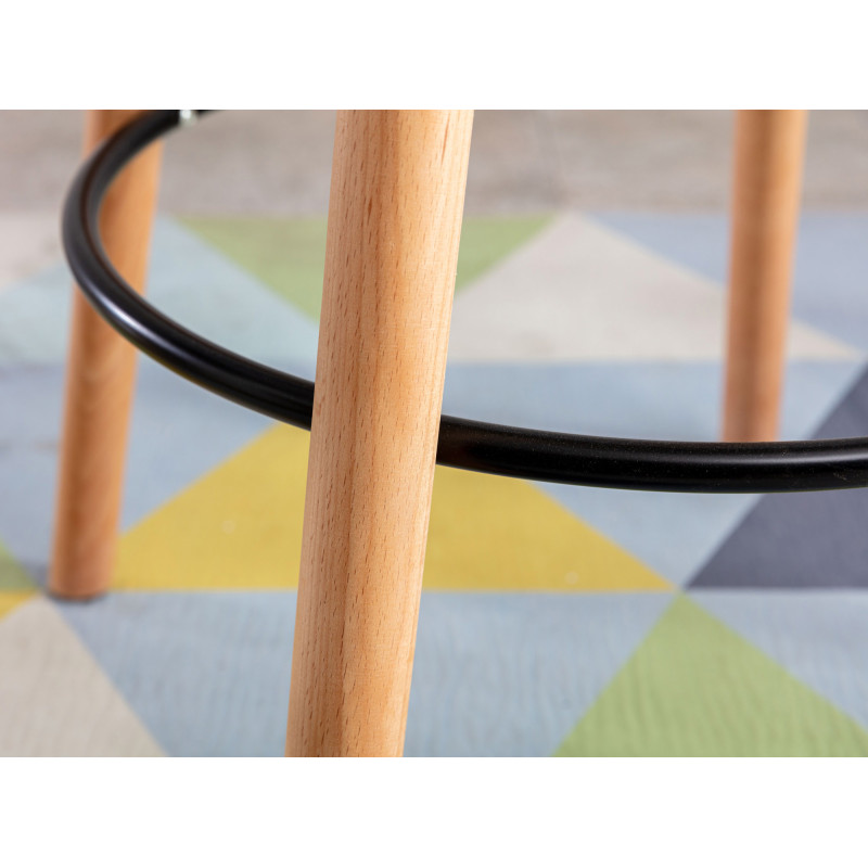 Table de bar Mijas ronde nature (ronde) blanc