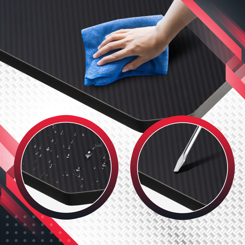 Table de jeu Lewiston K LED rouge