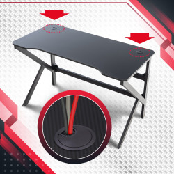 Table de jeu Lewiston K LED rouge