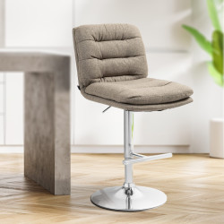 Tabouret de bar Damar tissu...