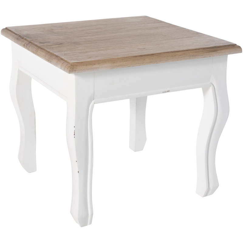 Table d'appoint Alma naturel/blanc
