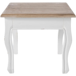 Table d'appoint Alma naturel/blanc