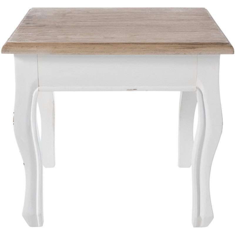 Table d'appoint Alma naturel/blanc