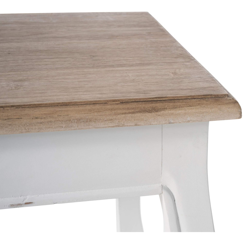 Table d'appoint Alma naturel/blanc
