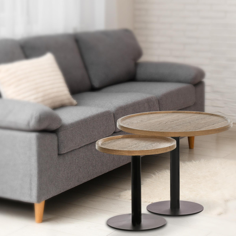 Ensemble de tables d'appoint Aspen brun