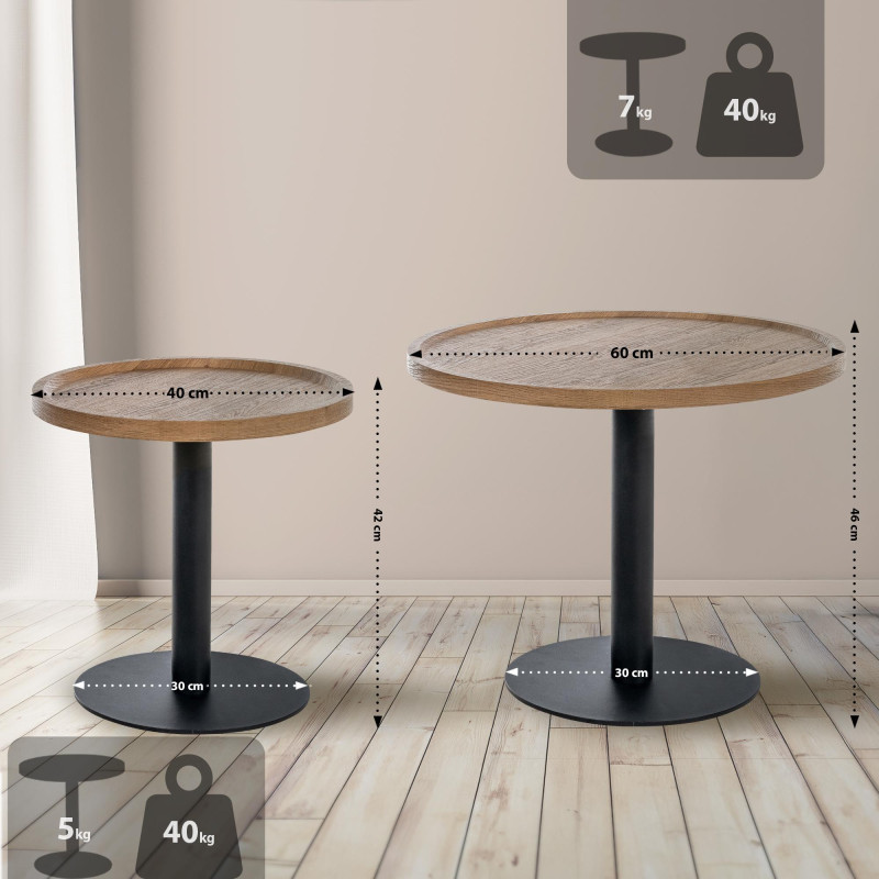 Ensemble de tables d'appoint Aspen brun