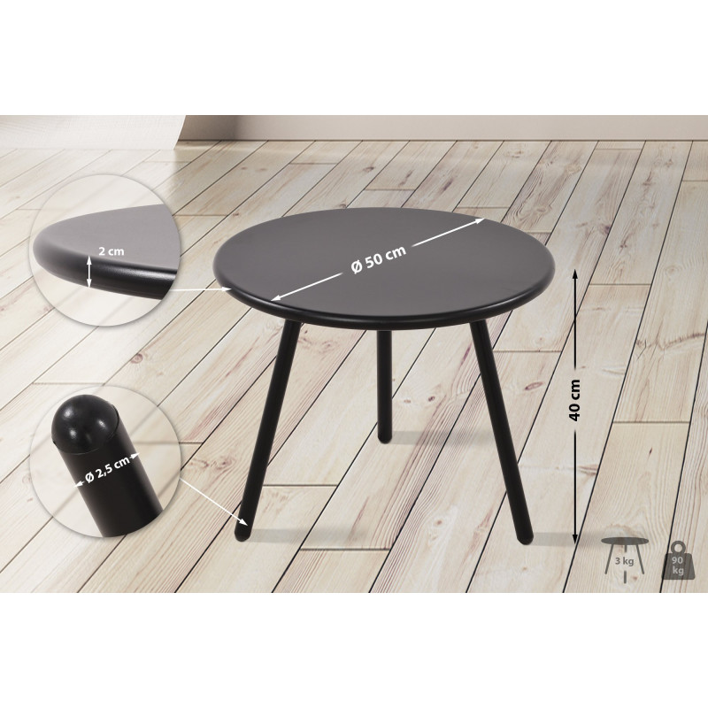 Table basse Berea noir