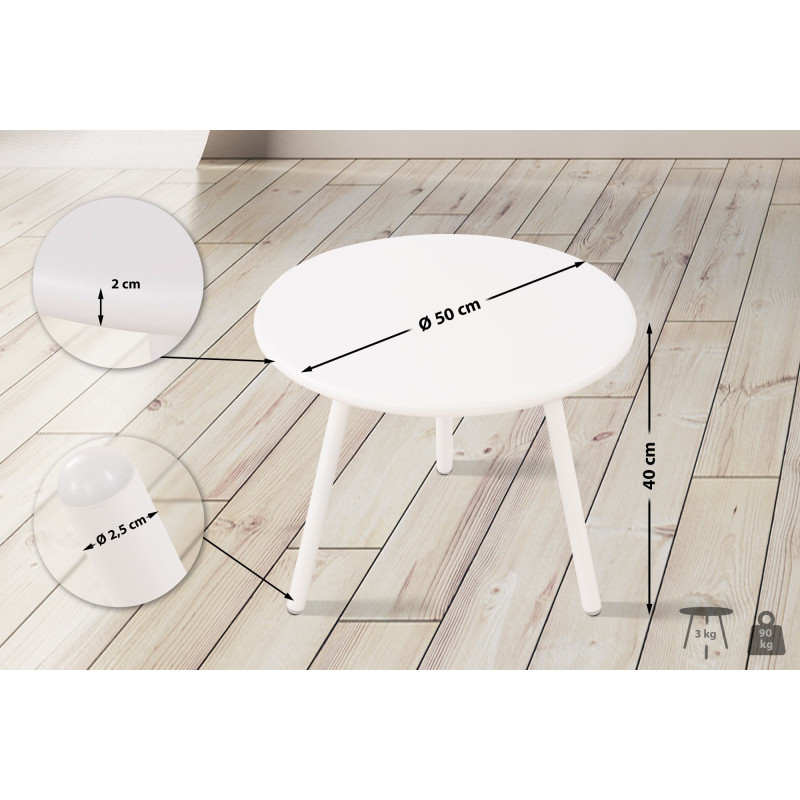 Table basse Berea blanc