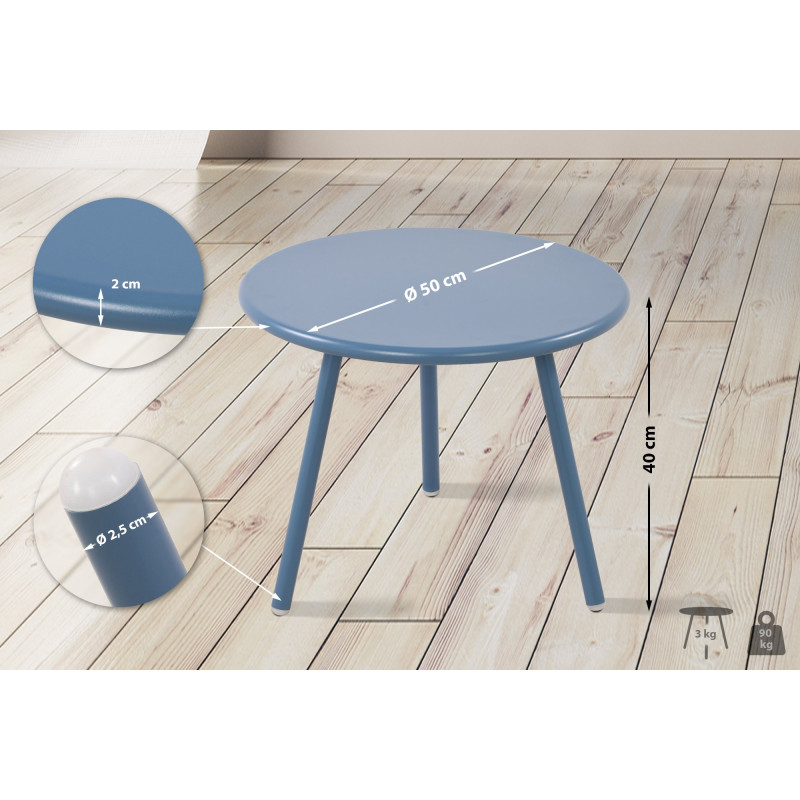 Table basse Berea bleu