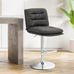 Tabouret de bar Damar tissu...