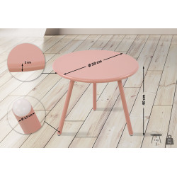 Table basse Berea rose
