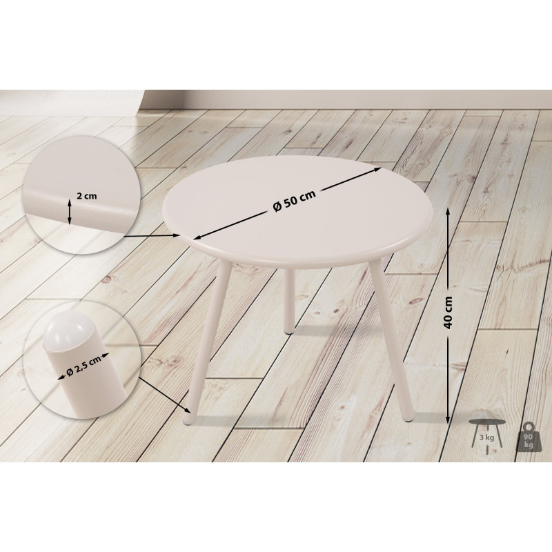 Table basse Berea gris clair