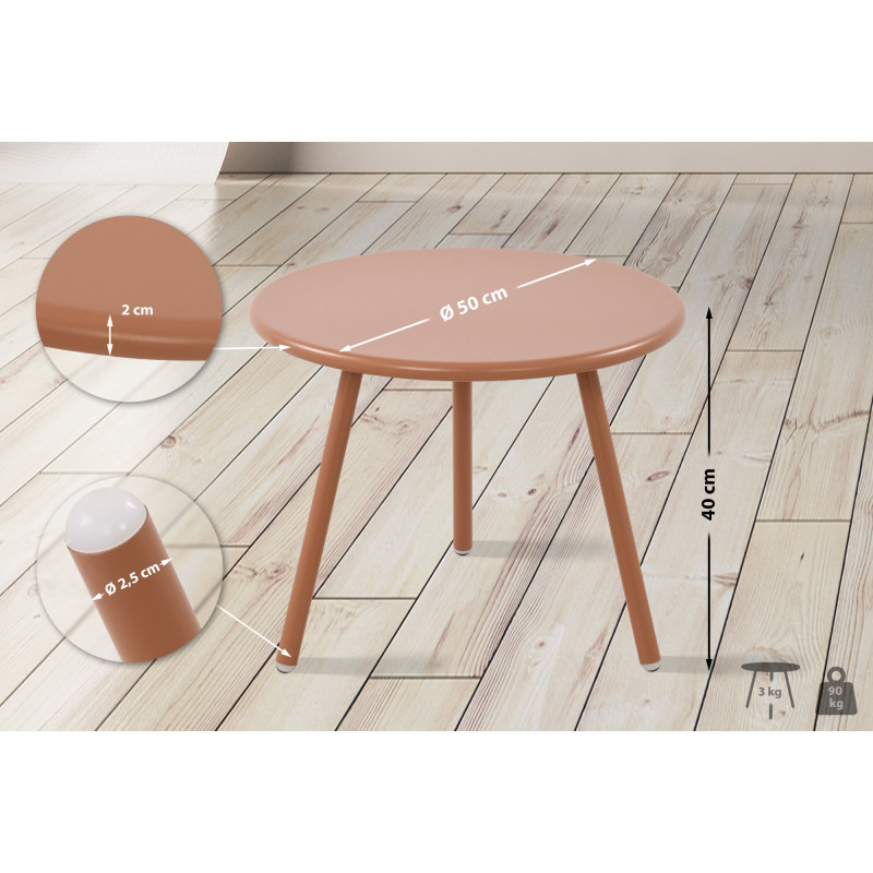Table basse Berea terre cuite
