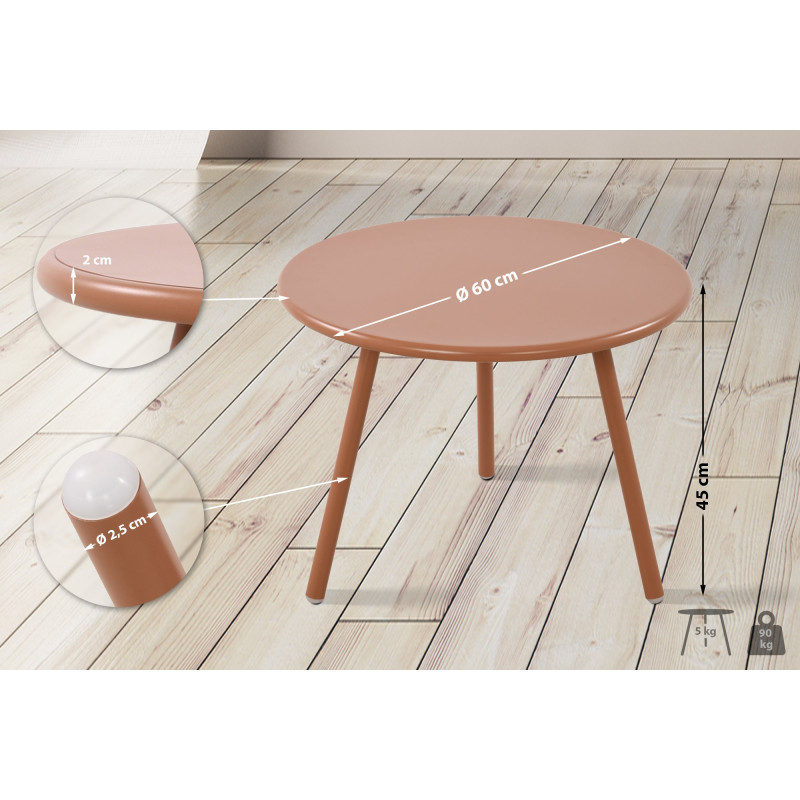 Table basse Minot terre cuite