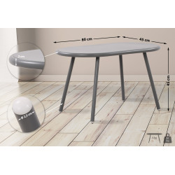 Table basse Velva gris foncé