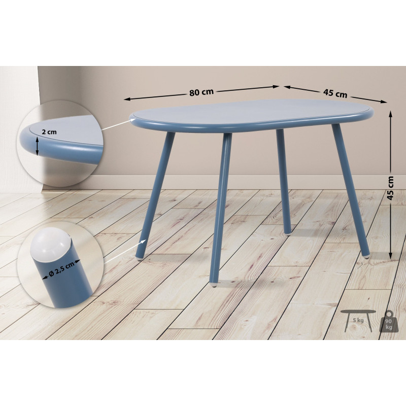 Table basse Velva bleu