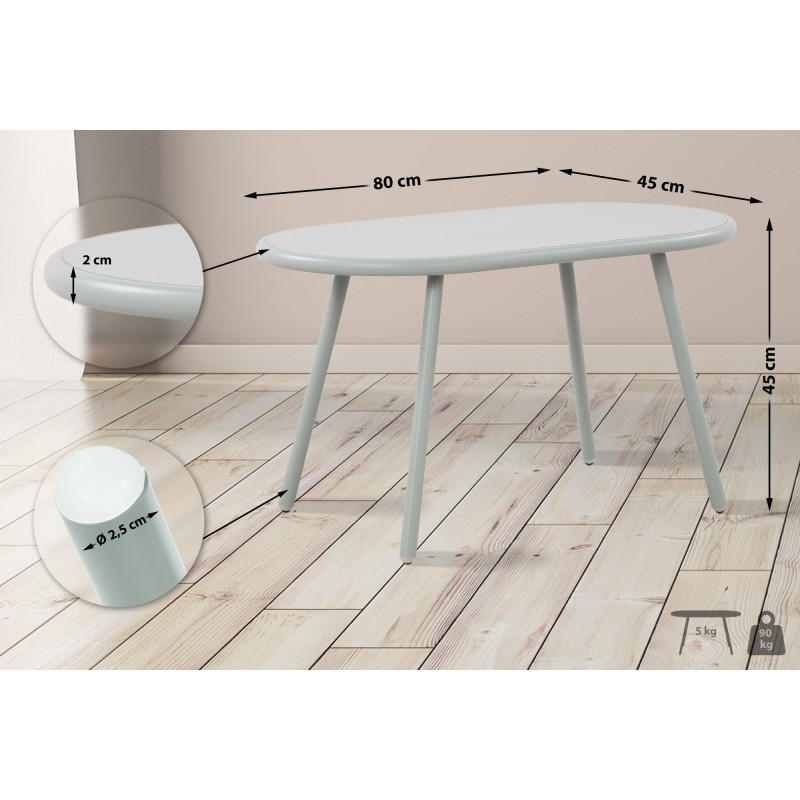 Table basse Velva turquoise