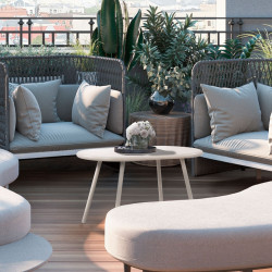 Table basse Velva gris clair