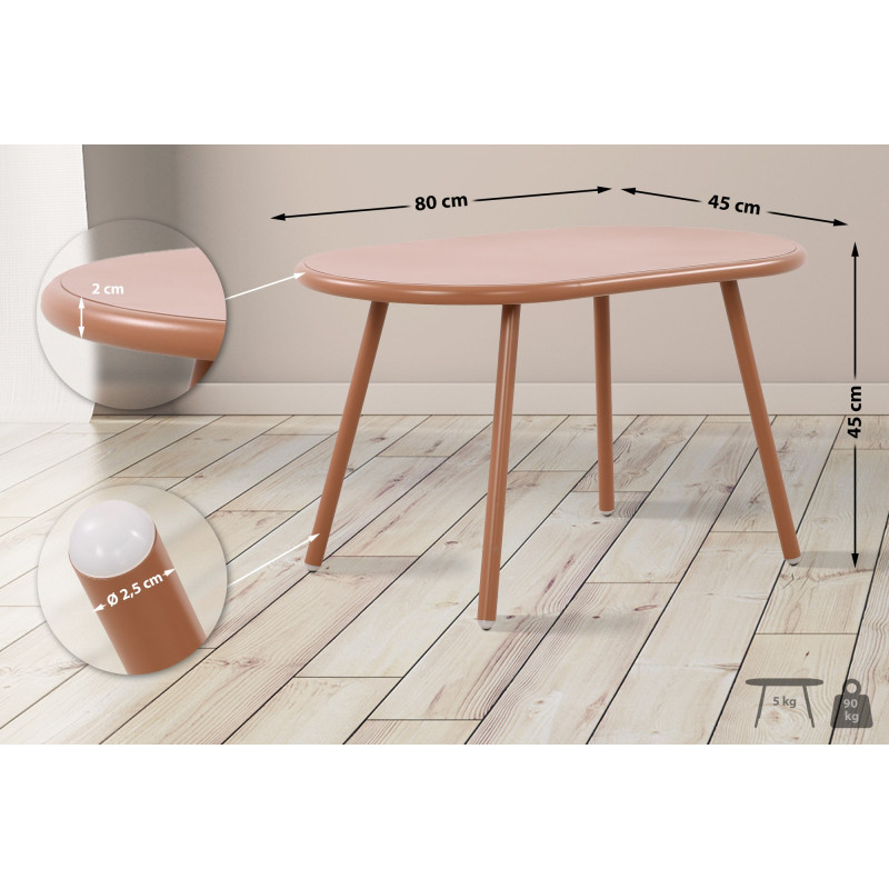 Table basse Velva terre cuite