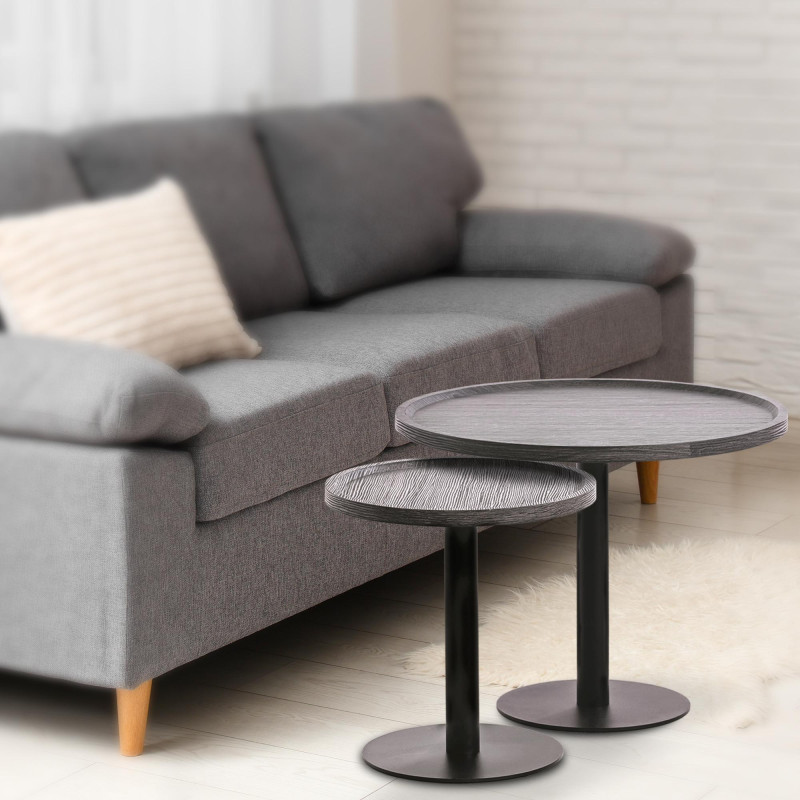 Ensemble de tables d'appoint Aspen gris