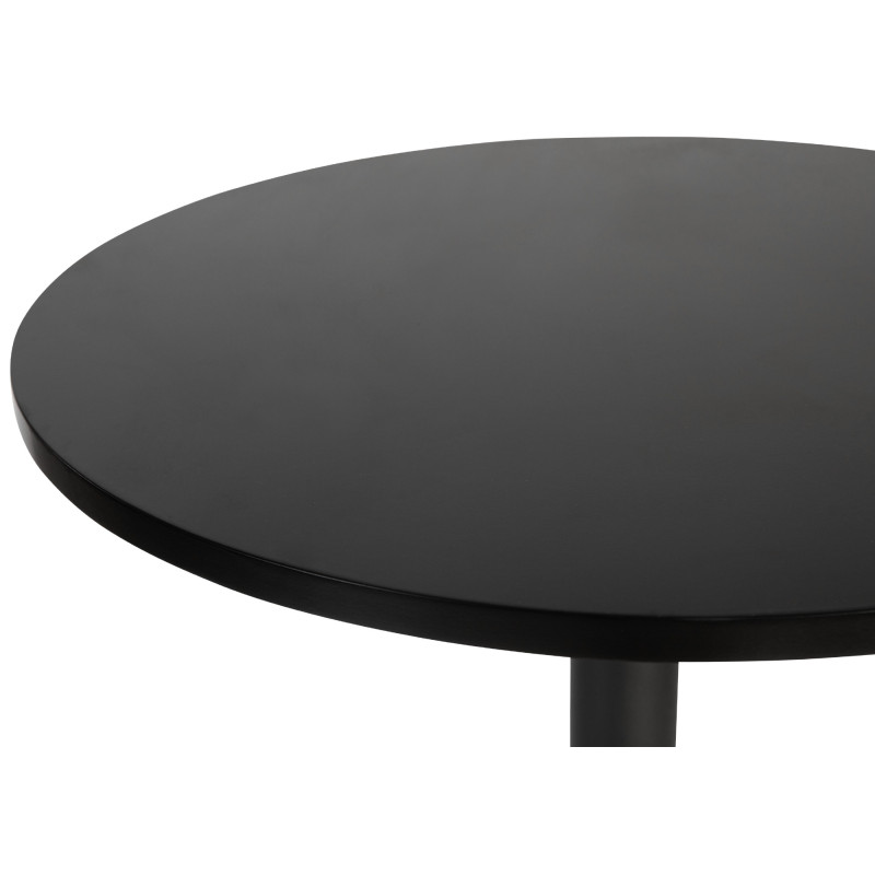 Table de bar ronde Lamoni noir/noir