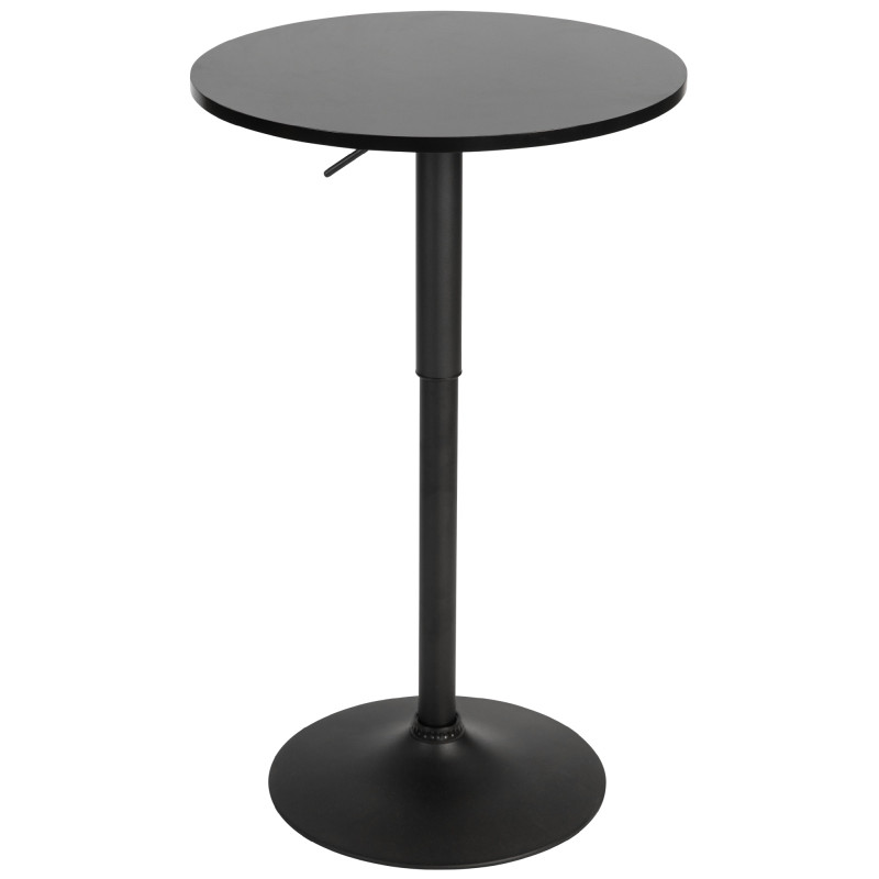 Table de bar ronde Lamoni noir/noir