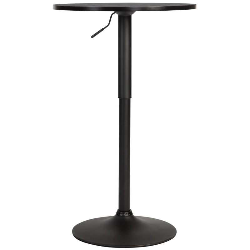 Table de bar ronde Lamoni noir/noir