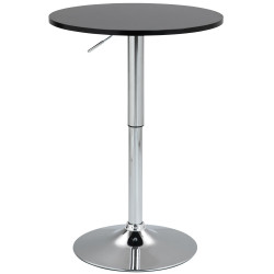 Table de bar ronde Lamoni noir