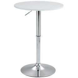 Table de bar ronde Lamoni blanc