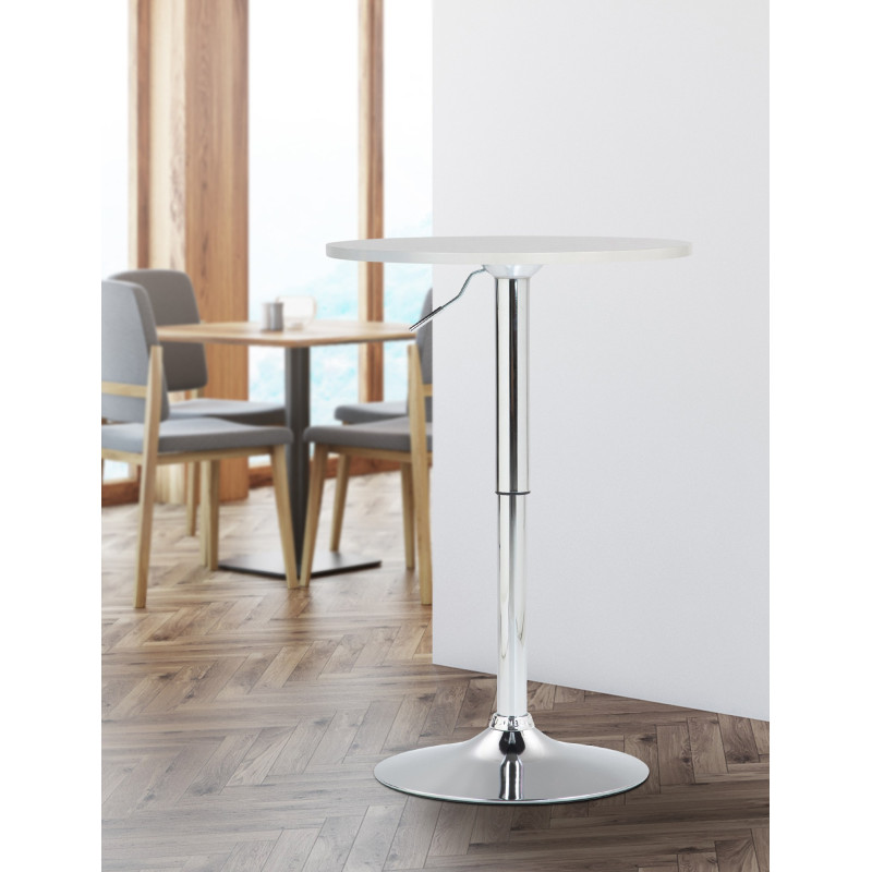 Table de bar ronde Lamoni blanc