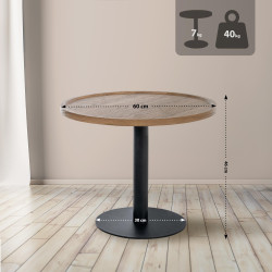 Table d'appoint Aspen L brun