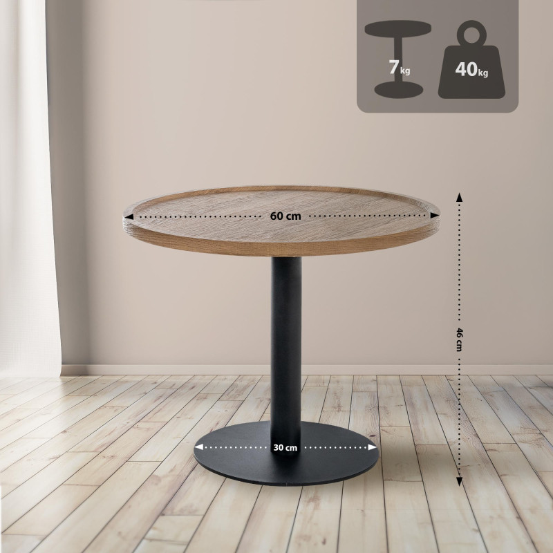 Table d'appoint Aspen L brun