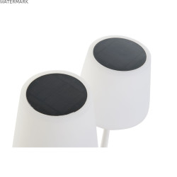 Lampe solaire Home ESPRIT Blanc Noir 15 x 15 x 40 cm