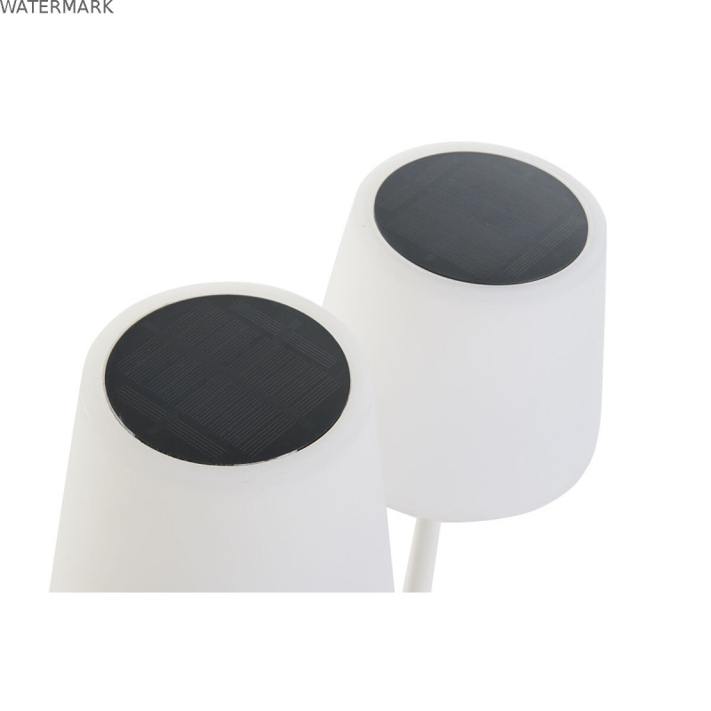 Lampe solaire Home ESPRIT Blanc Noir 15 x 15 x 40 cm