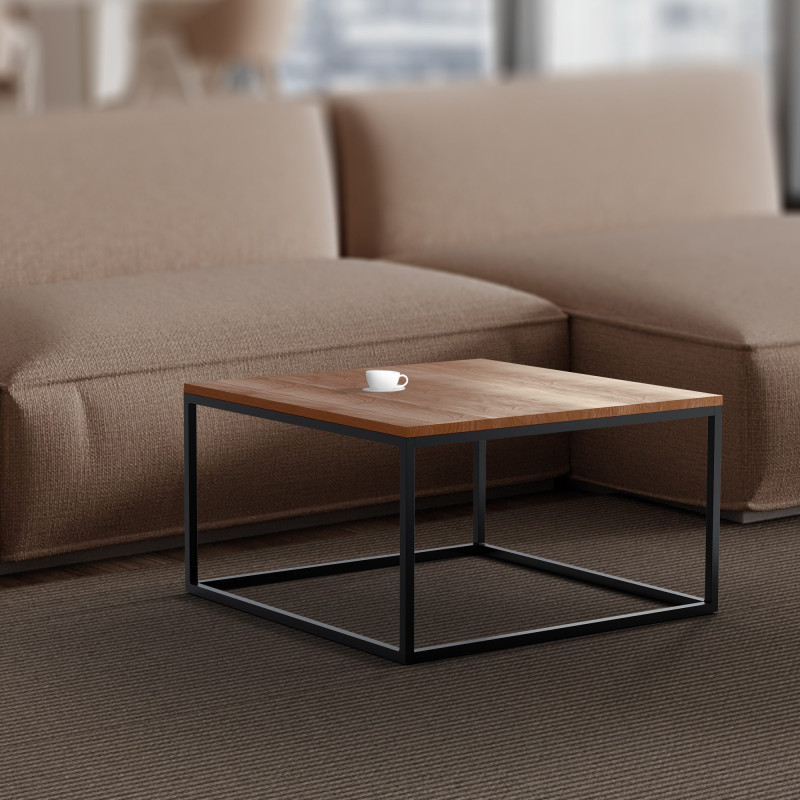 Table basse Manteo 80x80x45 cm chêne