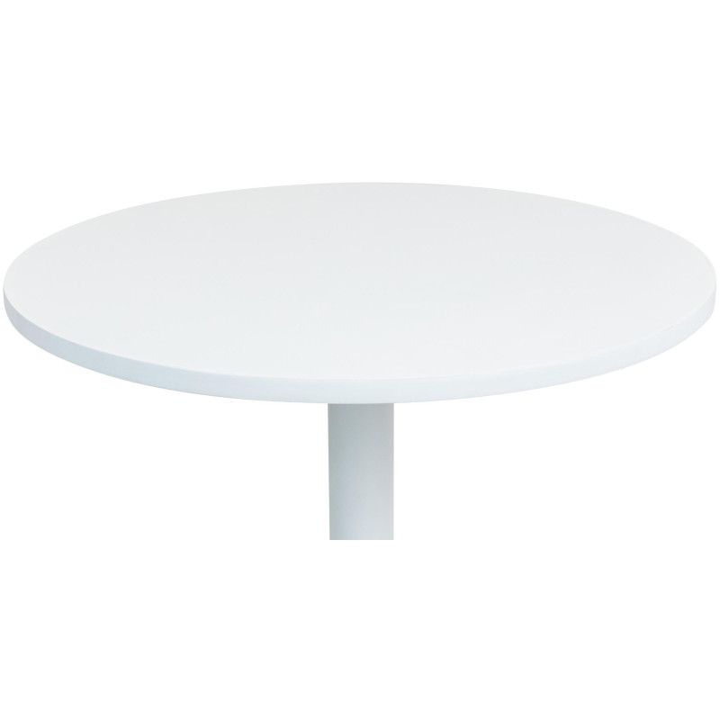 Table de bar ronde Hereford 75 cm blanc/blanc