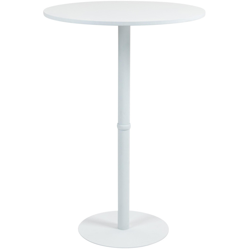 Table de bar ronde Hereford 75 cm blanc/blanc