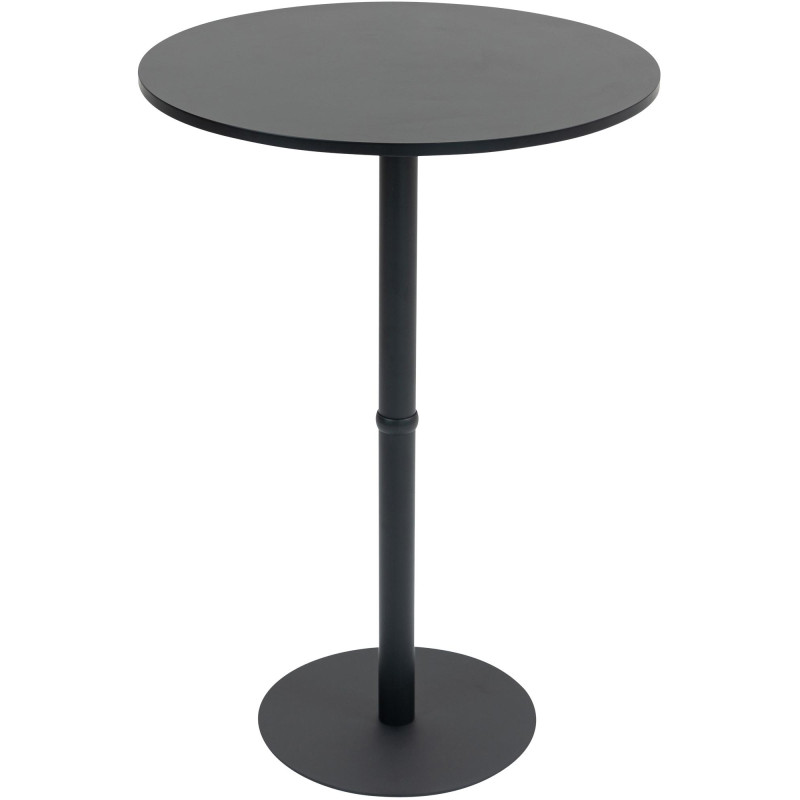 Table de bar ronde Hereford 75 cm noir/noir