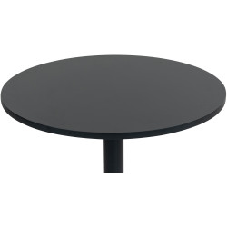 Table de bar ronde Hereford 60 cm noir/noir