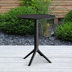 Table ronde Lacota 60 cm noir